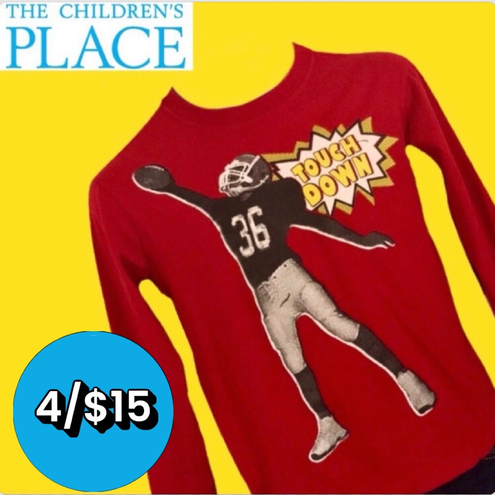 🎉 4 FOR $15 •  Long Sleeve Football Graphic Shirt